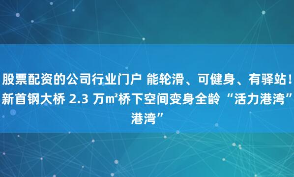 股票配资的公司行业门户 能轮滑、可健身、有驿站！新首钢大桥 2.3 万㎡桥下空间变身全龄 “活力港湾”